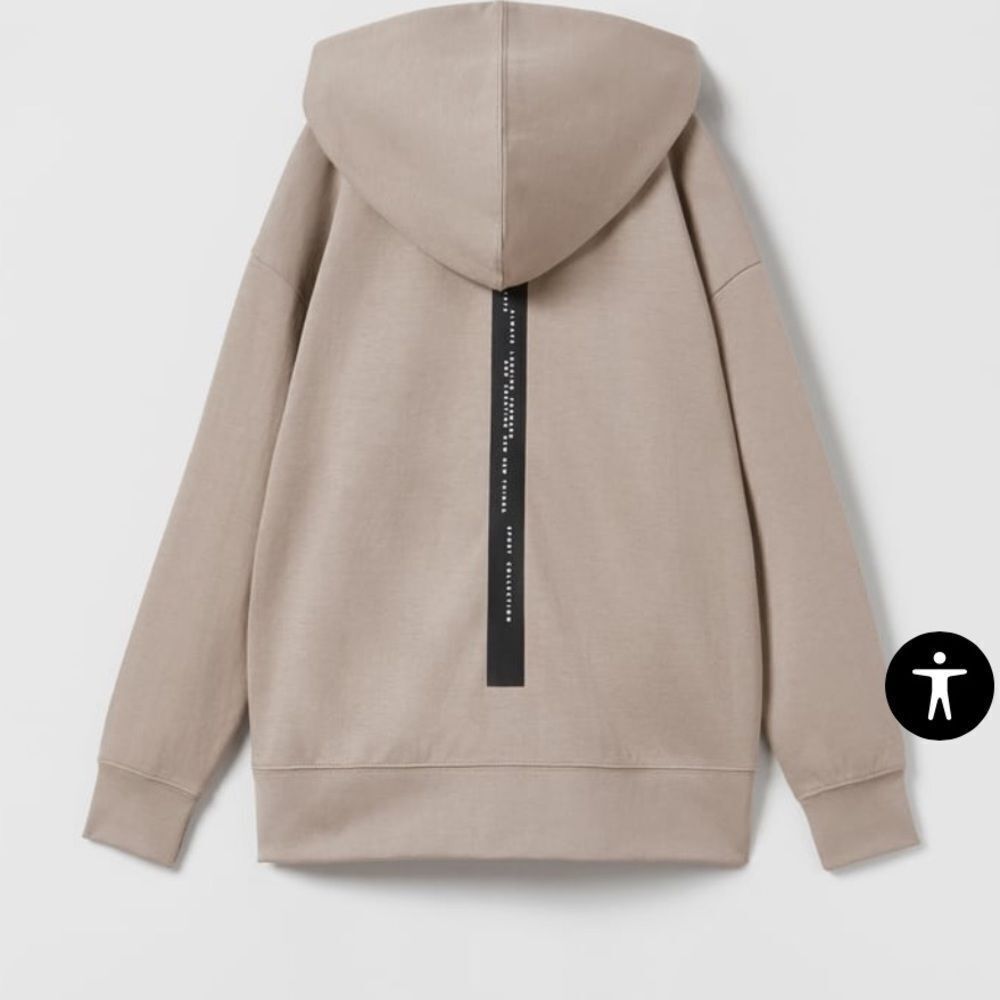ZARA OVERSIZED HOODIE GREY size 8 kids NWT‎